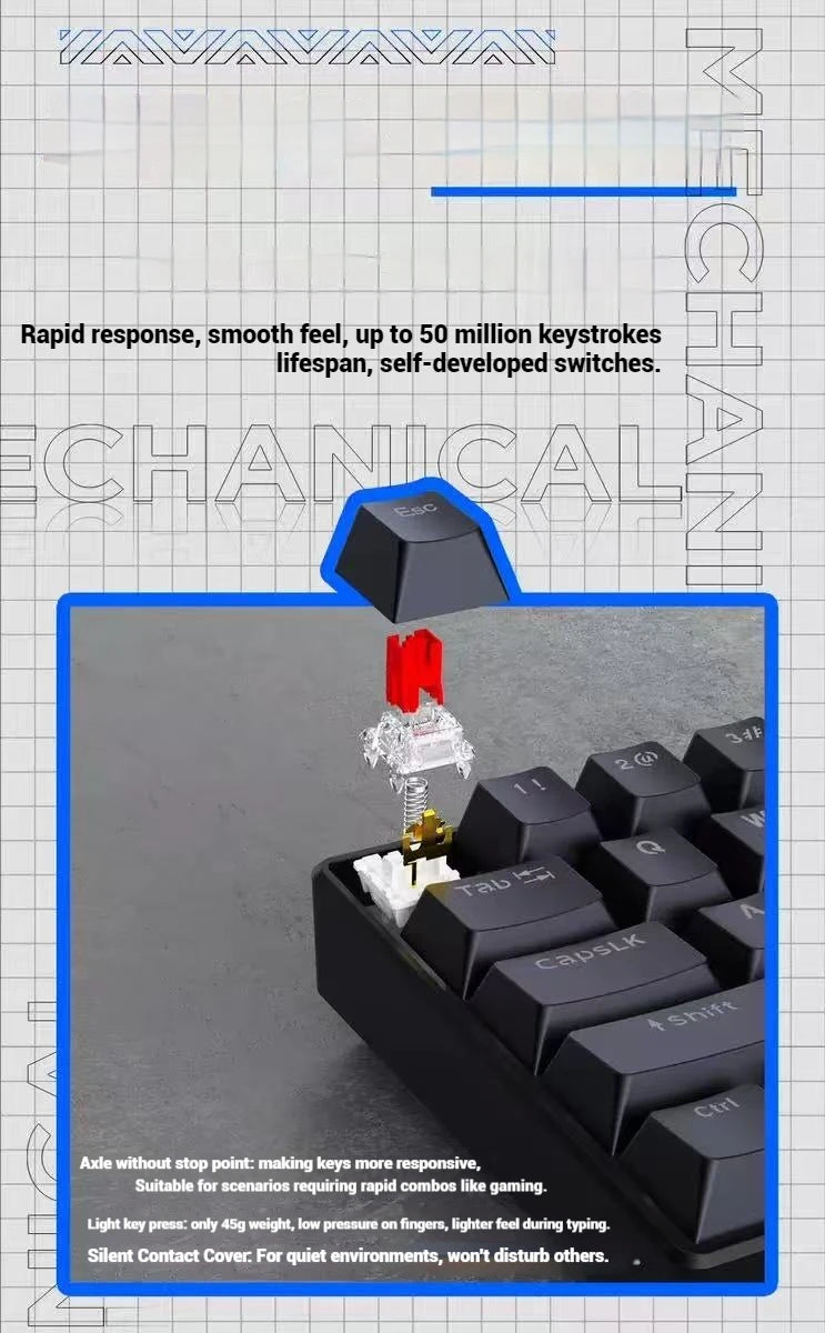 Teclado Gamer RGB 60%