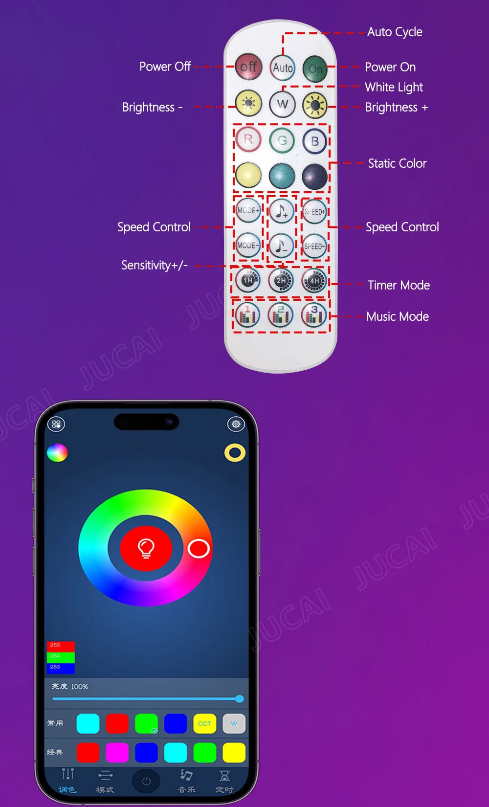 Lámparas RGB Gamer Wall Light