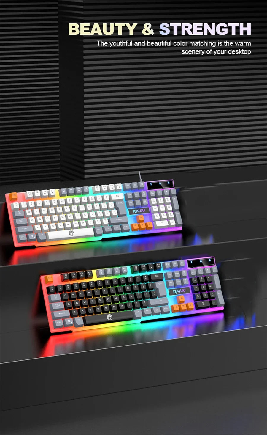 RAIKU T26 Combo Gamer RGB