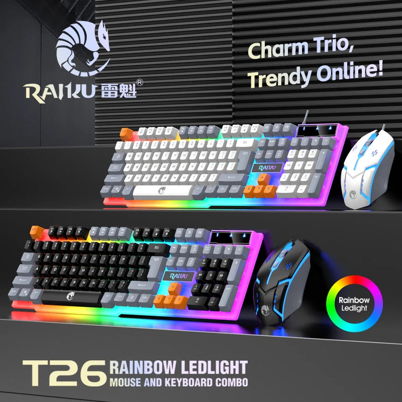 RAIKU T26 Combo Gamer RGB