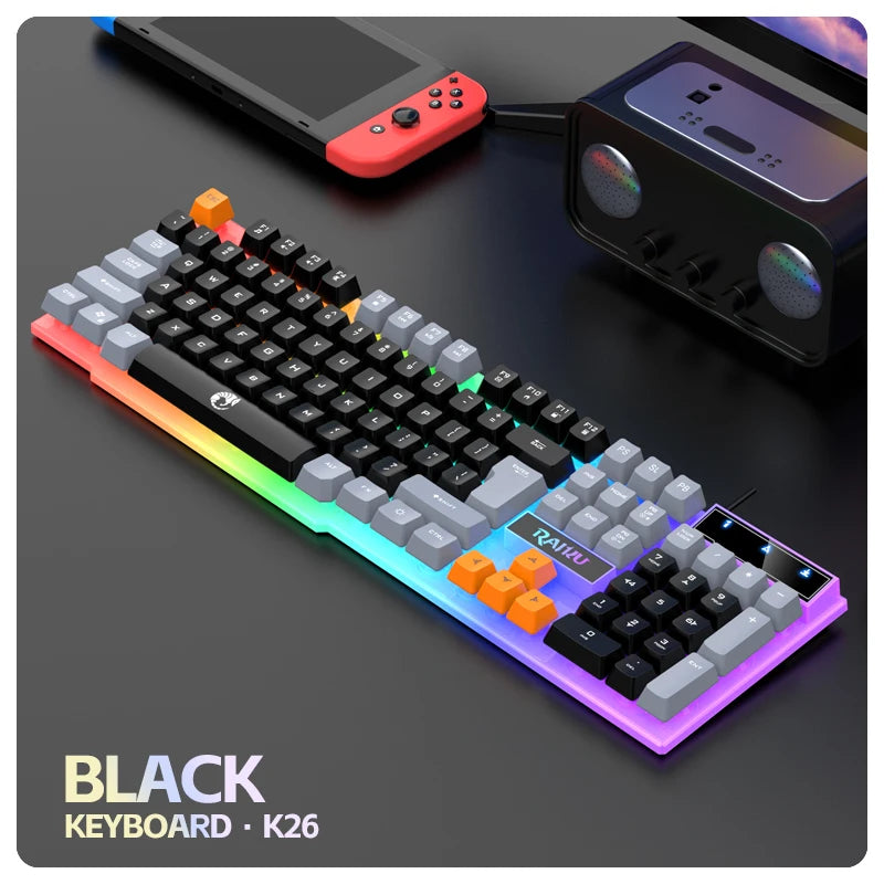RAIKU T26 Combo Gamer RGB