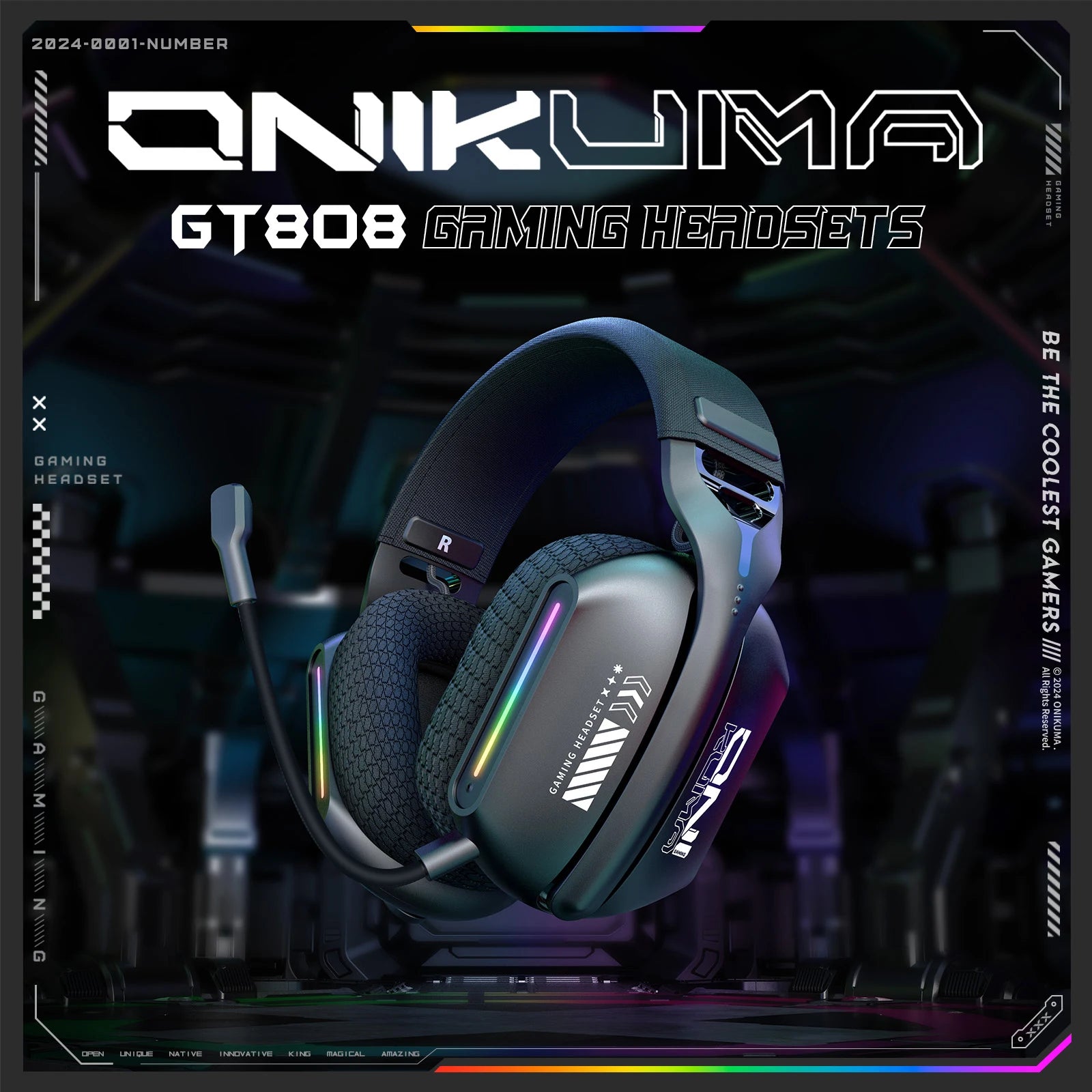 Audífonos Gamer ONIKUMA GT808 RGB