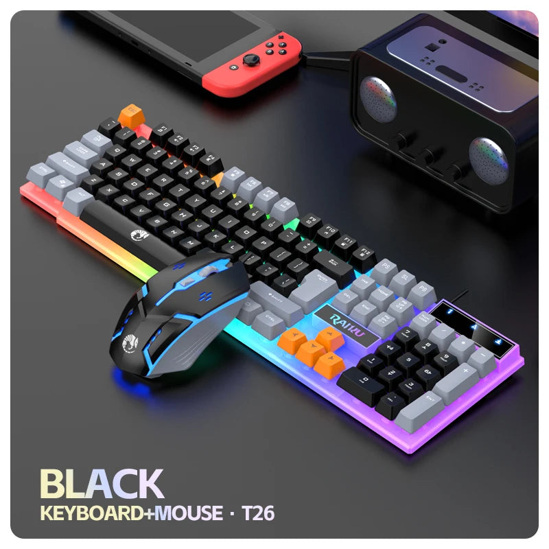 RAIKU T26 Combo Gamer RGB