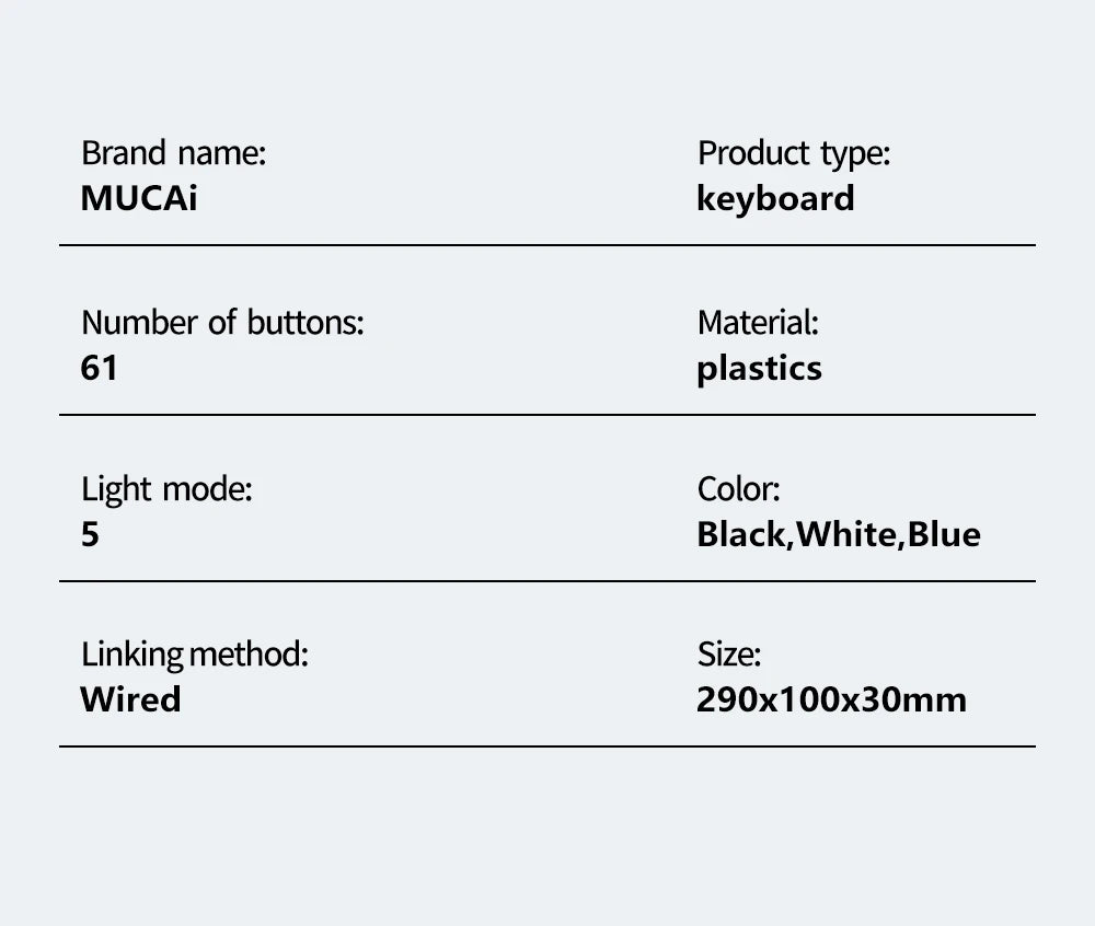 Teclado Gamer MK61 RGB